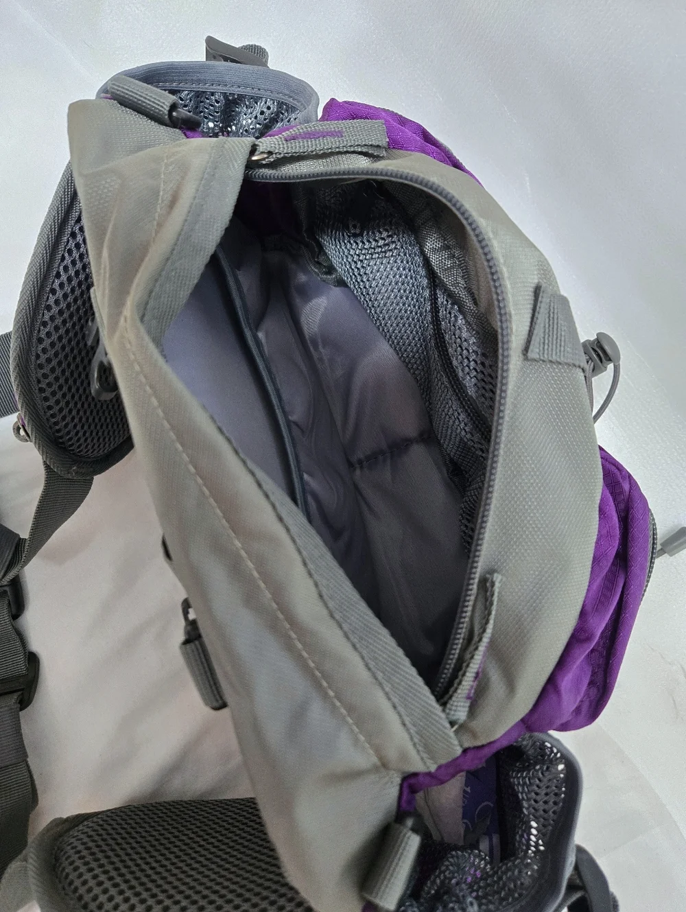 Viscne Hiking Fanny Pack Utility Waist Bag Trail Purple Gray Unisex